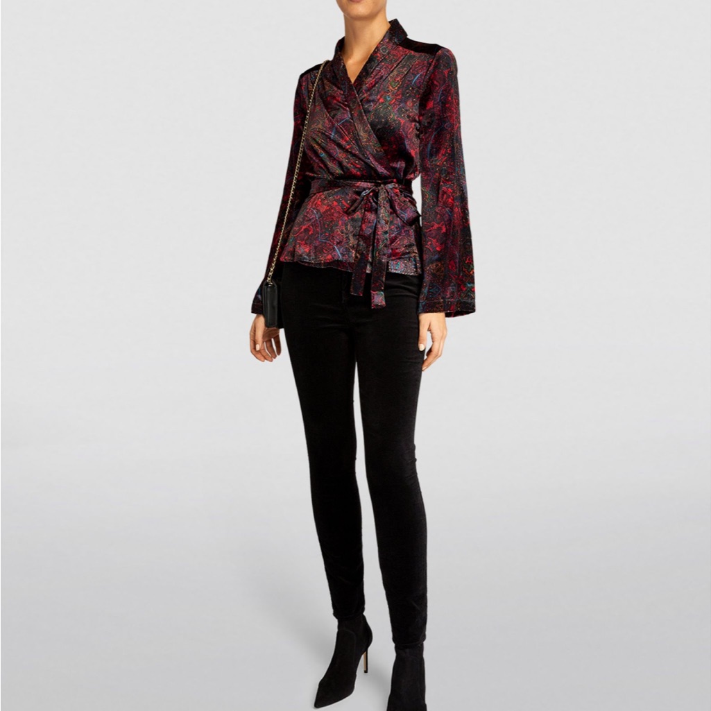 L’agence Olive Wrap Blouse, Nwt, Size Xs